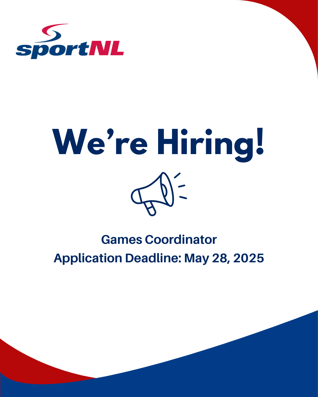 SportNL is Hiring a Games Coordinator